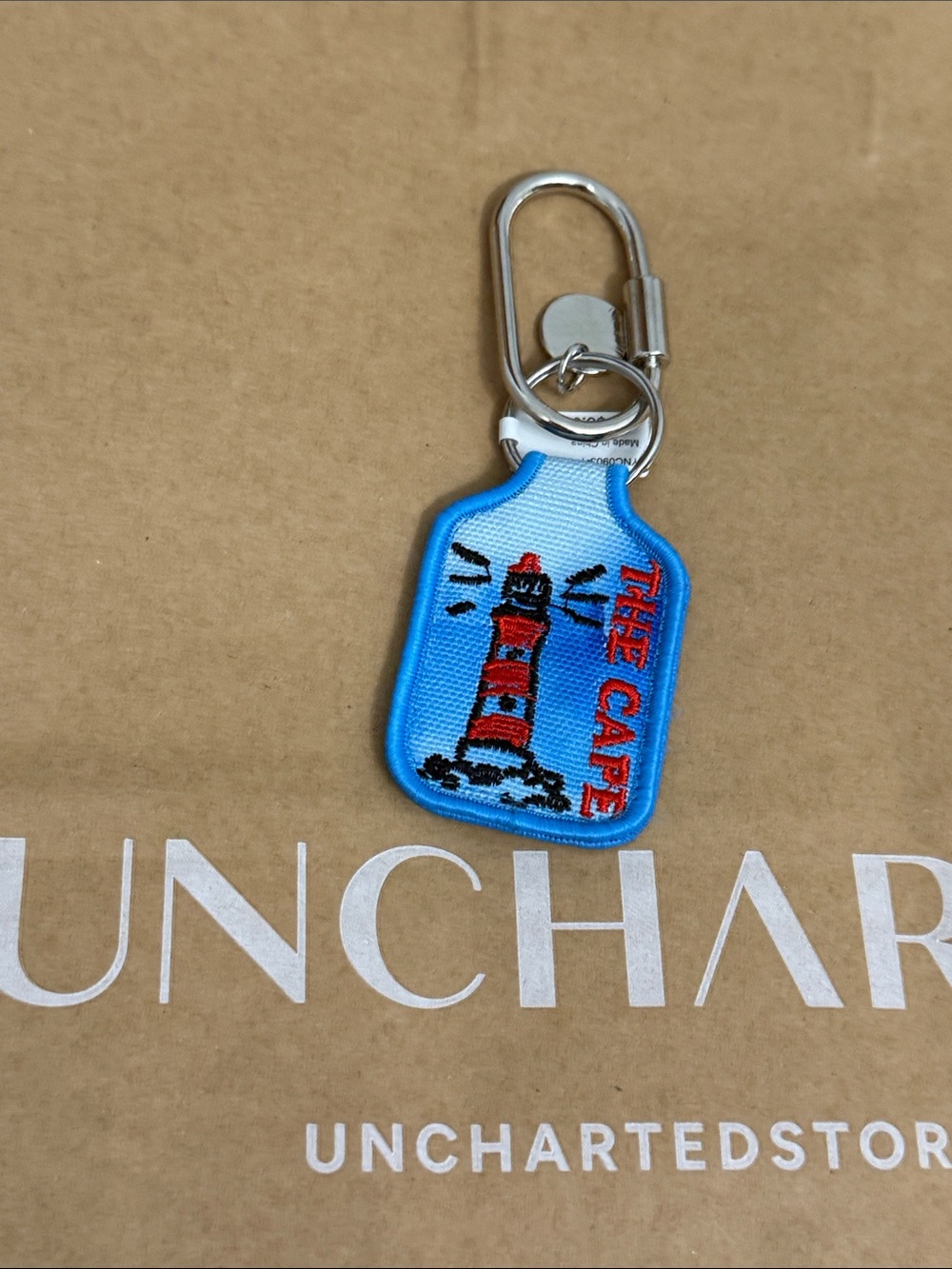 Blue Lighthouse Key & Card Holder Keychain - Uncharted